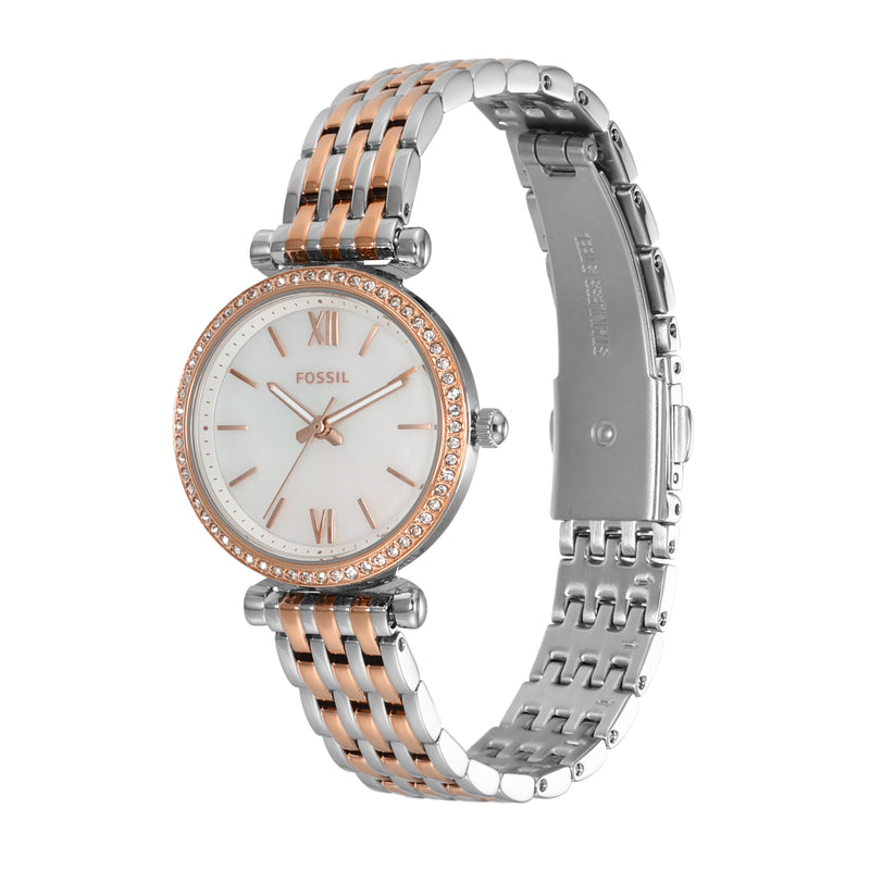 Fossil Carlie Mini Two-Tone Stainless Steel Watch ES4649