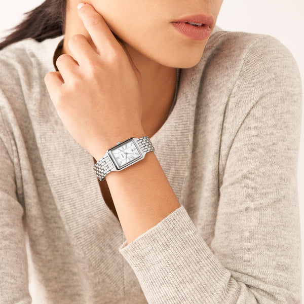 Fossil Raquel 三针日期不锈钢手表 ES5221