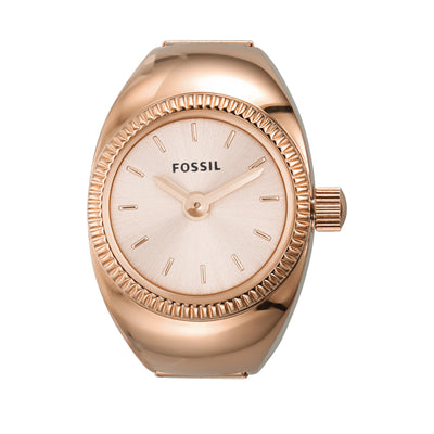 Fossil Elegance 戒指腕表 ES5247 – 玫瑰金双指针腕表