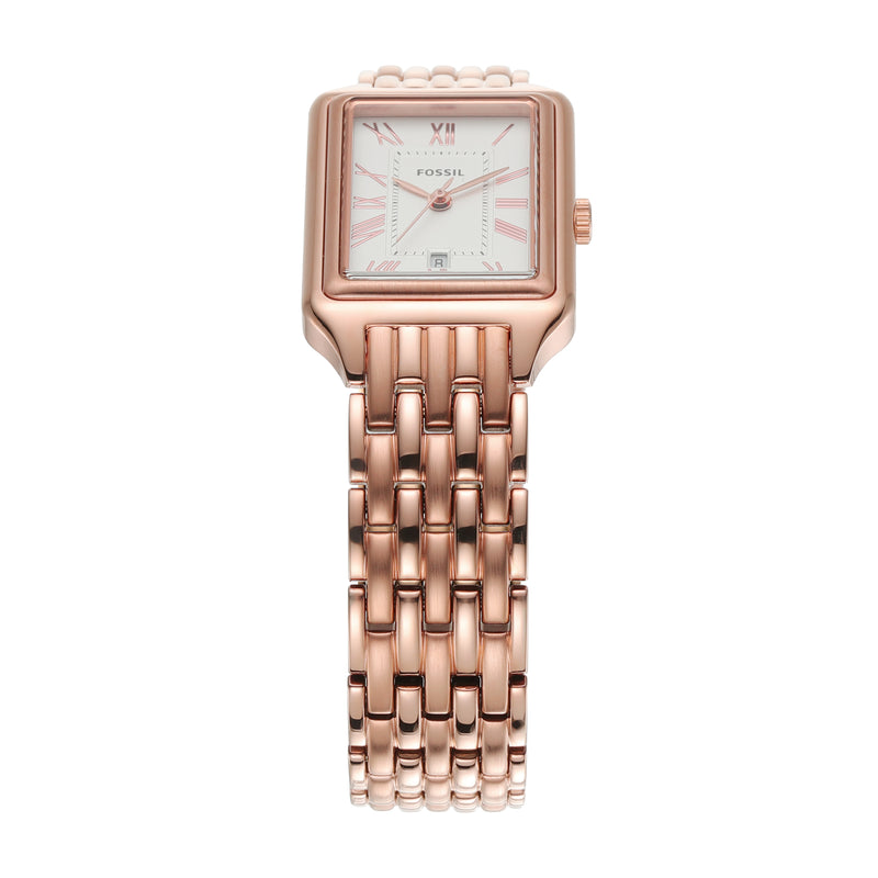 Raquel Rose Gold-Tone Stainless Steel Watch with Date by Fossil - ES5271