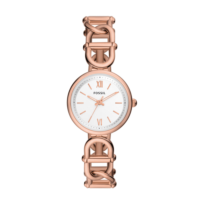 Fossil Carlie Rose Gold-Tone Stainless Steel Women's Watch ES5273