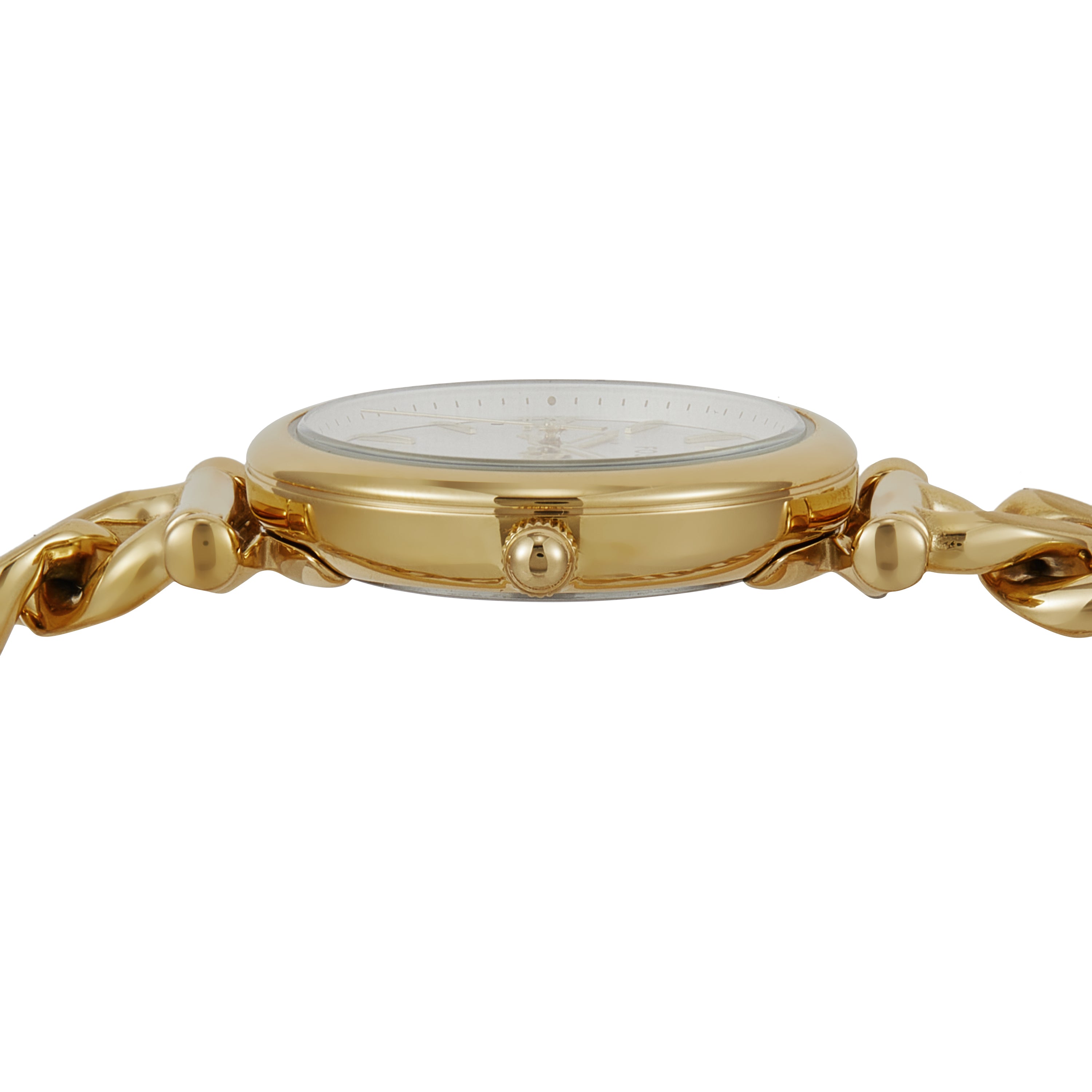 Fossil Carlie Three-Hand Silver Dial Gold Stainless Steel Watch ES5329
