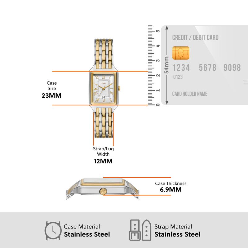 Fossil Raquel 双色不锈钢手表 ES5368