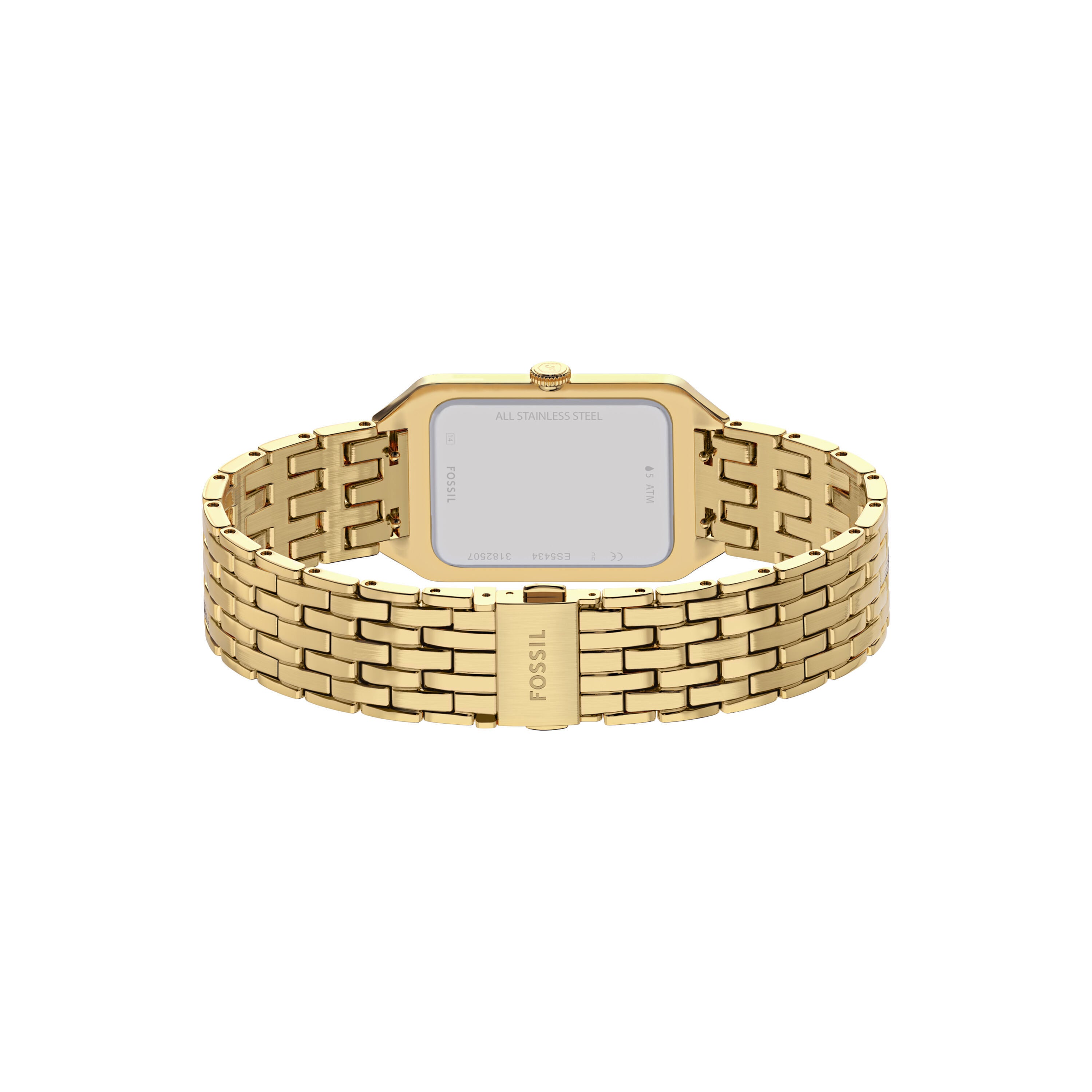 Fossil Raquel Black Dial Gold Stainless Steel Watch ES5434