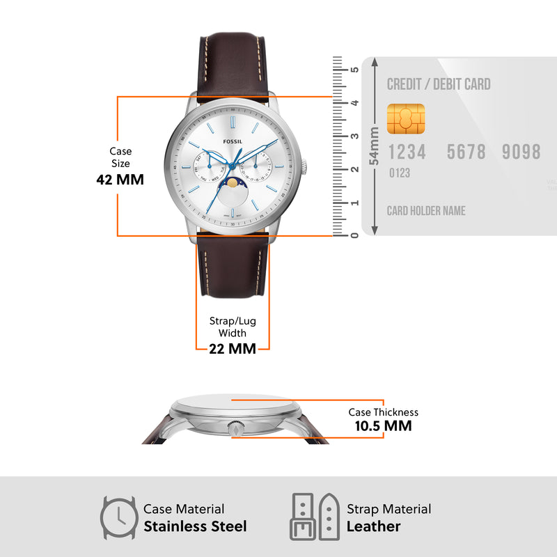 Fossil Neutra FS5792 不锈钢计时手表