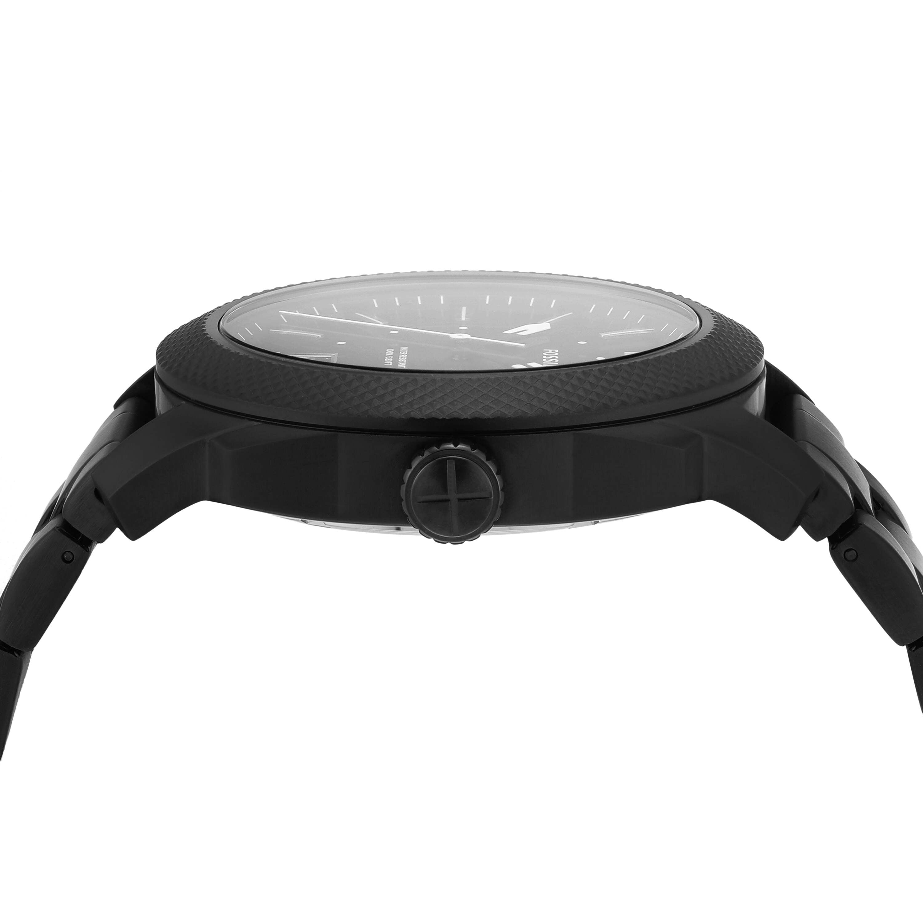 Fossil Machine Black Dial Stainless Steel Watch FS5971