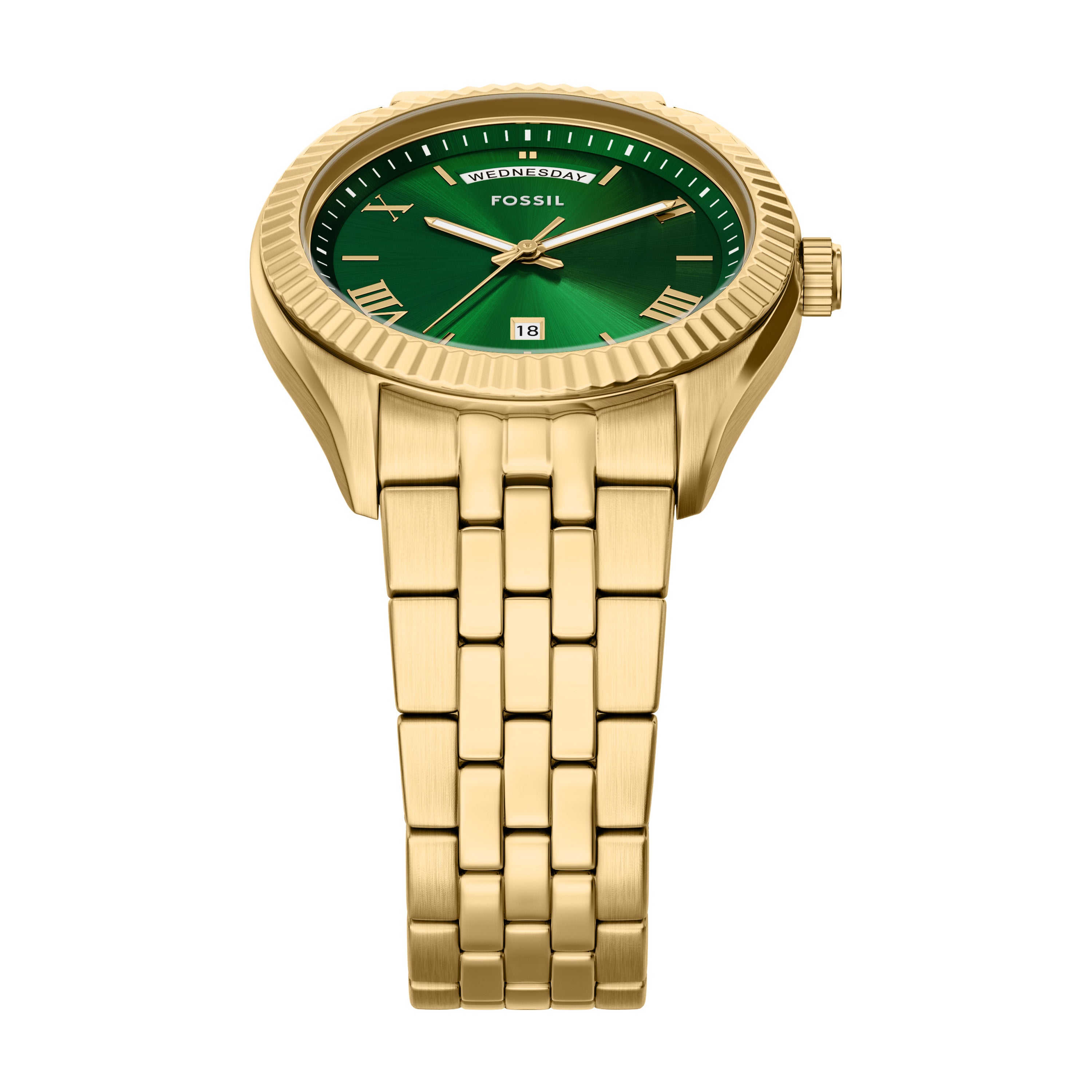 Fossil Campbell Three Hand Gold Stainless Steel Watch FS6142