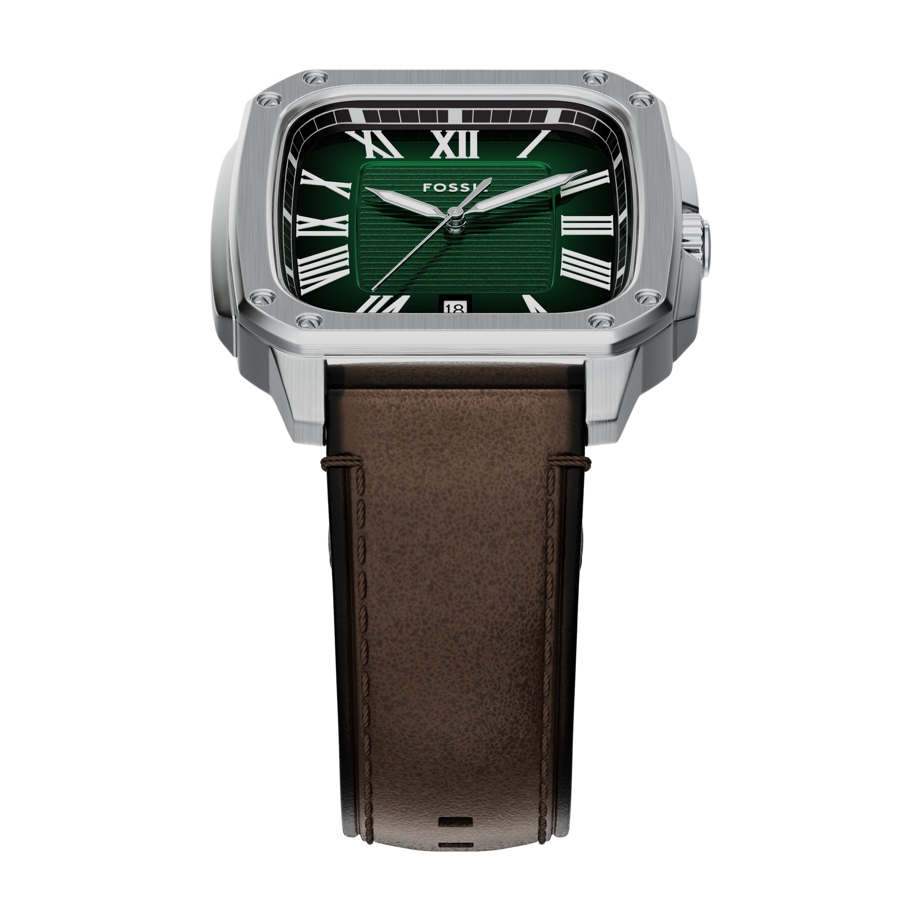 Fossil Crosby Three Hand Brown Leather Watch FS6150