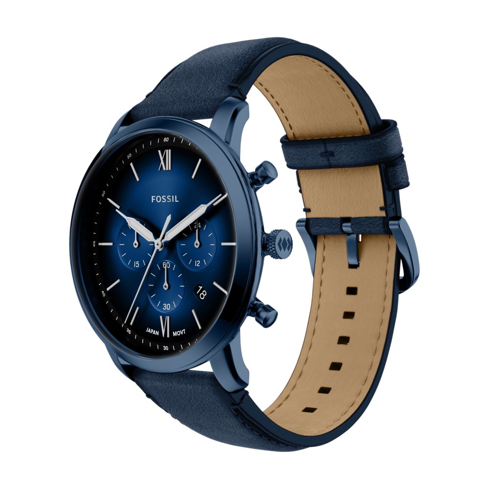 Fossil Neutra Chronograph Navy Leather Men's Watch FS6168