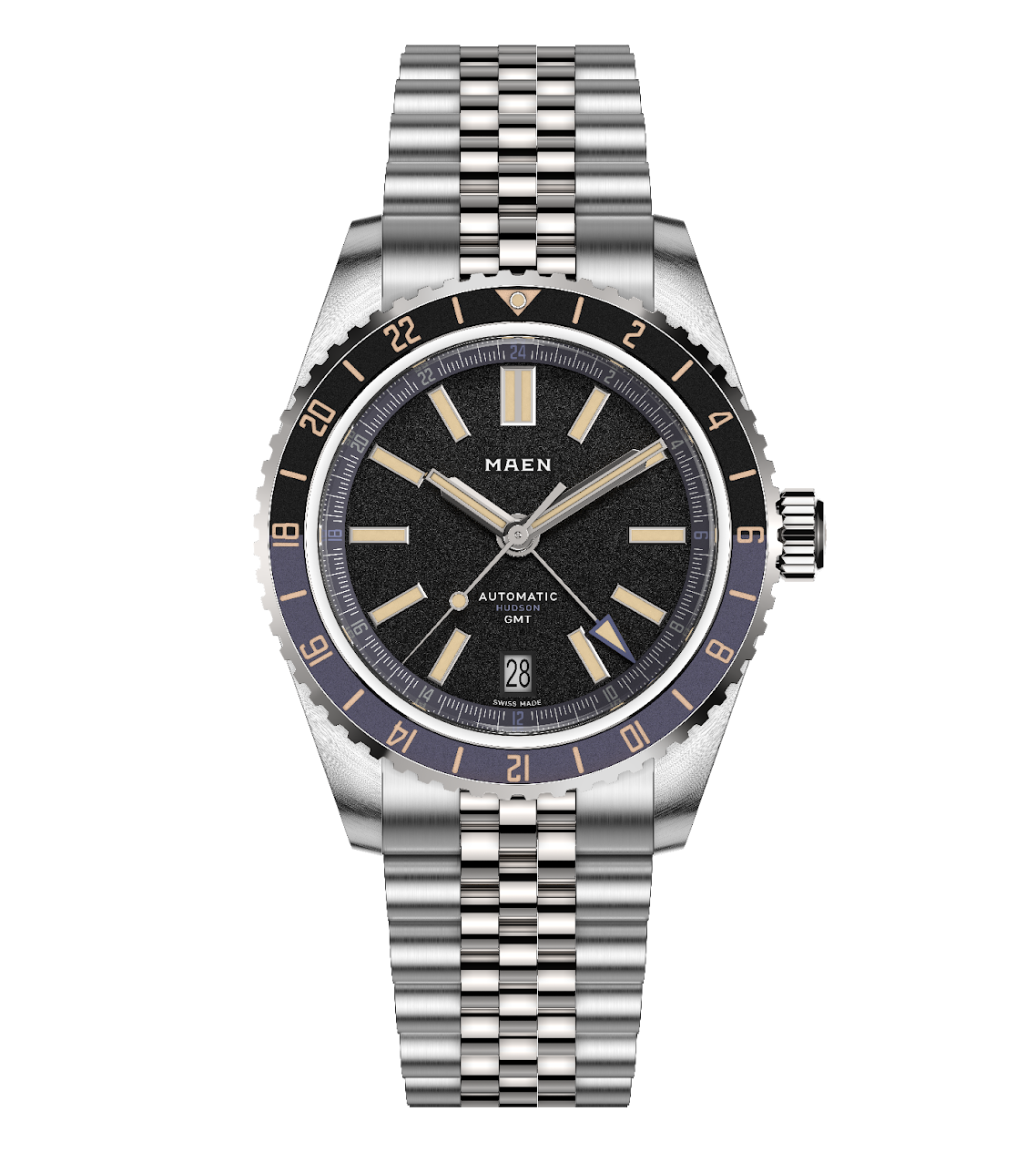 MAEN Hudson 38 GMT MKII Blue Dial Automatic Watch M1.3.5