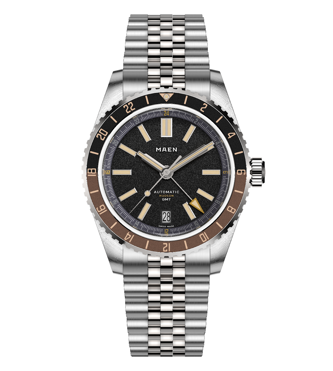 MAEN Hudson 38 GMT MKII Brown Dial Automatic Watch M1.3.3