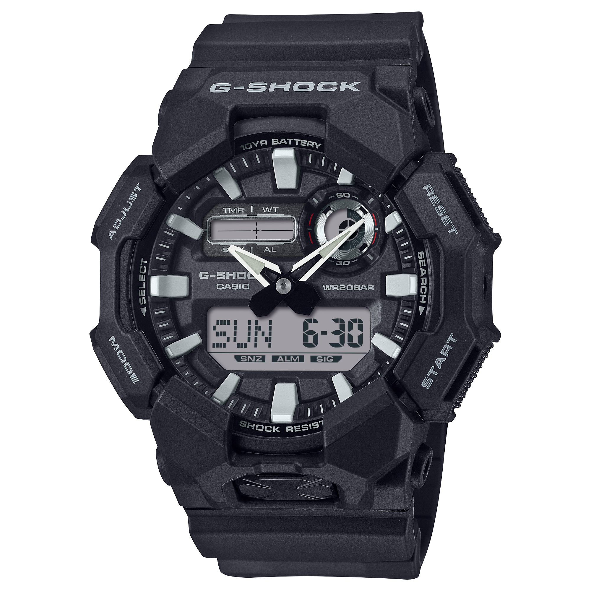 G-Shock Analog Digital Black Resin Band Watch GA010-1A