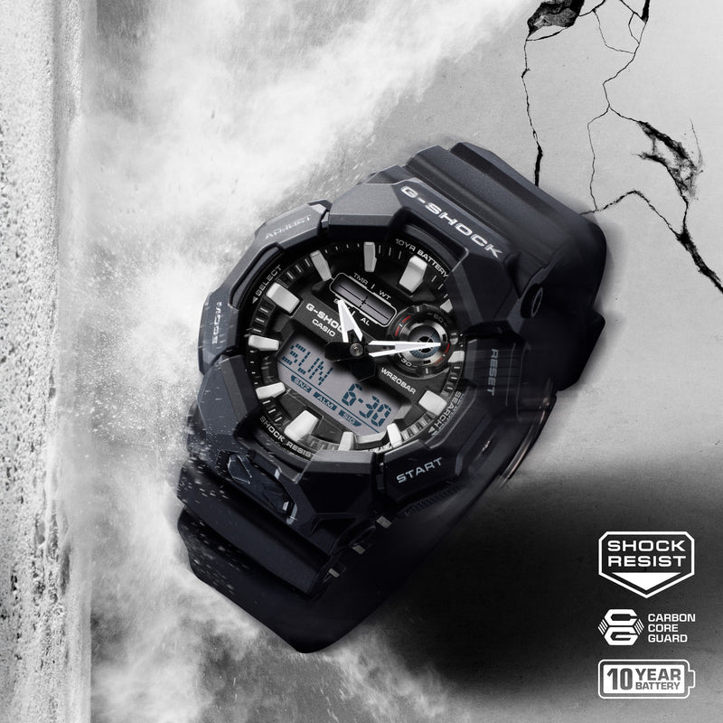 G-Shock 模拟数字黑色树脂表带手表 GA010-1A