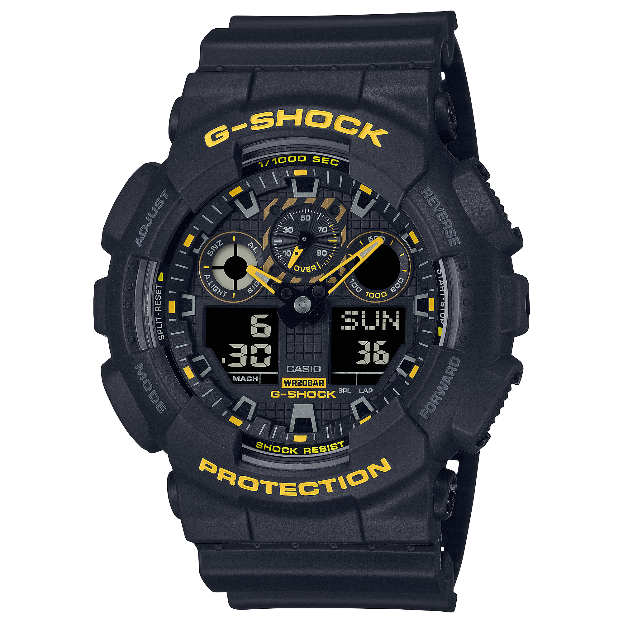 G-Shock Analog Digital Black & Yellow DUO Watch GA100CY-1A