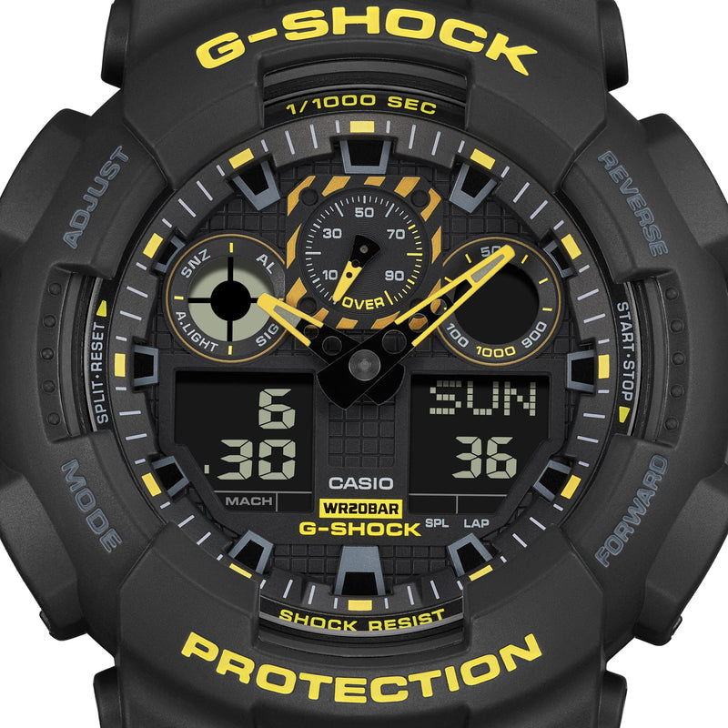 G-Shock Analog Digital Black & Yellow DUO Watch GA100CY-1A