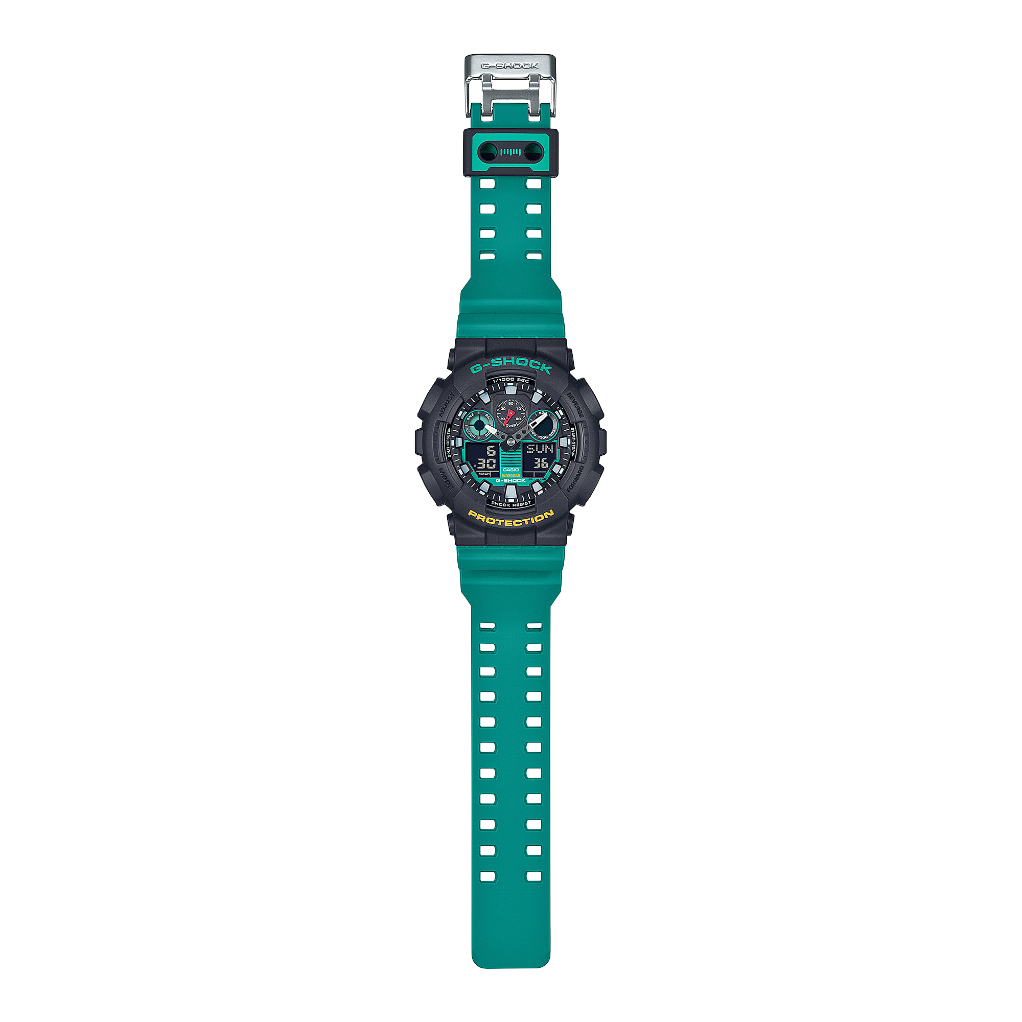 G-Shock Analog Digital DUO Mixtape Green Resin Band Watch GA100MT-1A3