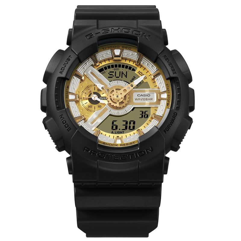 G-Shock Analog Digital DUO Rugged Black Resin Band Watch GA110CD-1A9