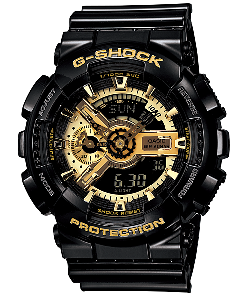 G-Shock Analogue Digital Black Resin Band Watch GA110GB-1