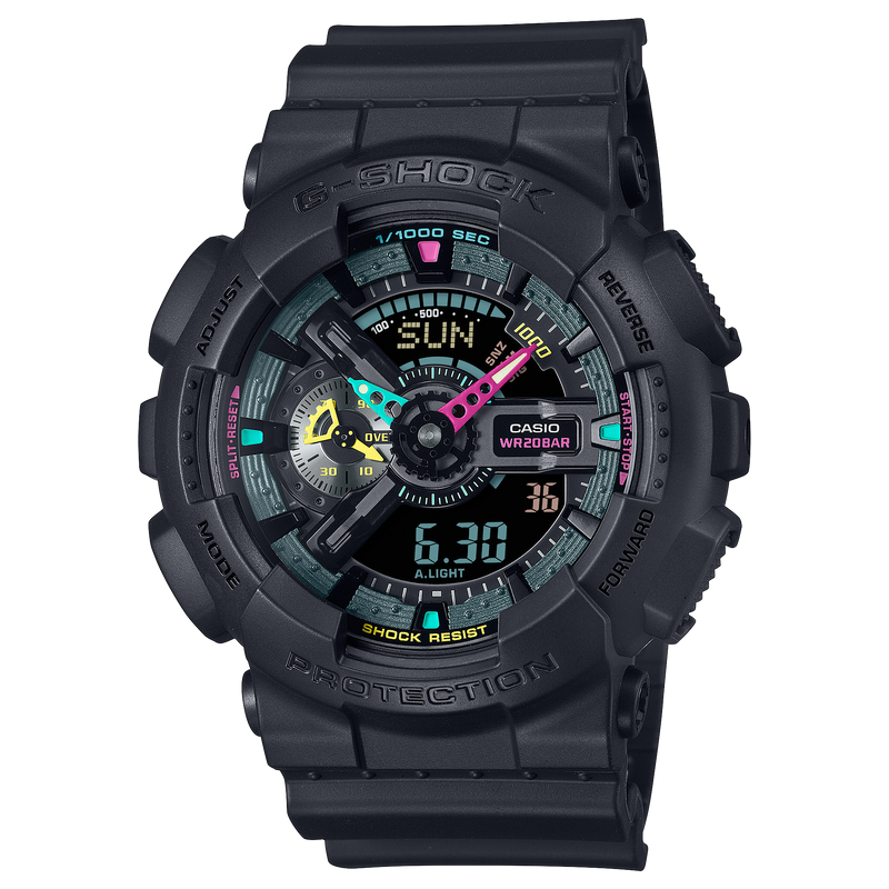 G-Shock Analog Digital Black Resin Band Watch GA110MF-1A