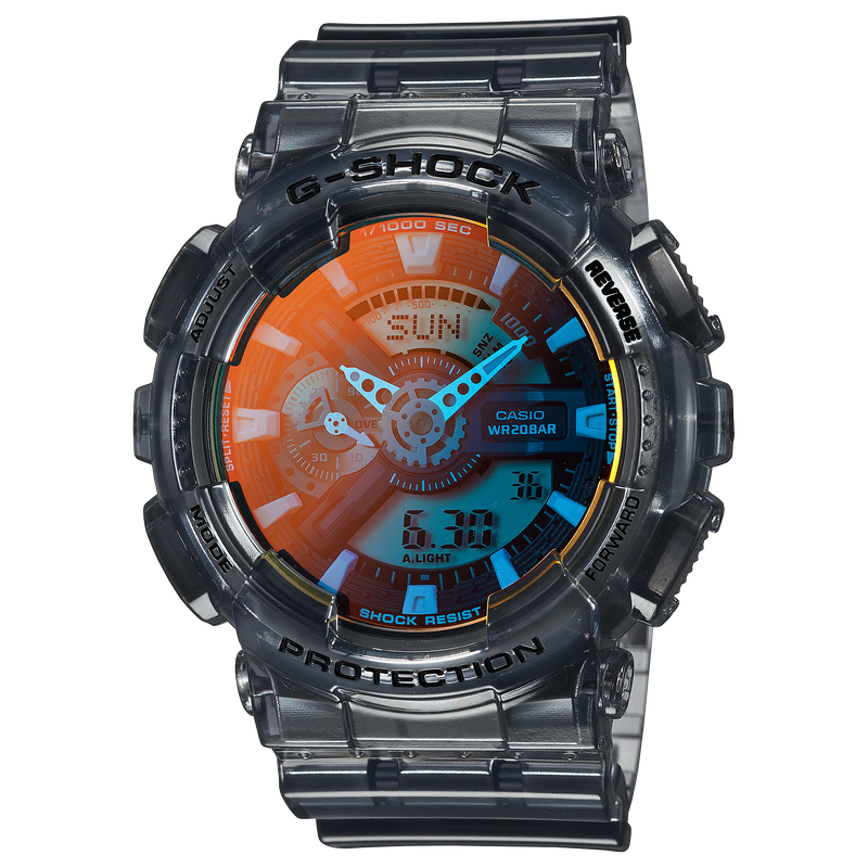 G-Shock Analog Digital Transparent Resin Band Watch GA110TLS-8A