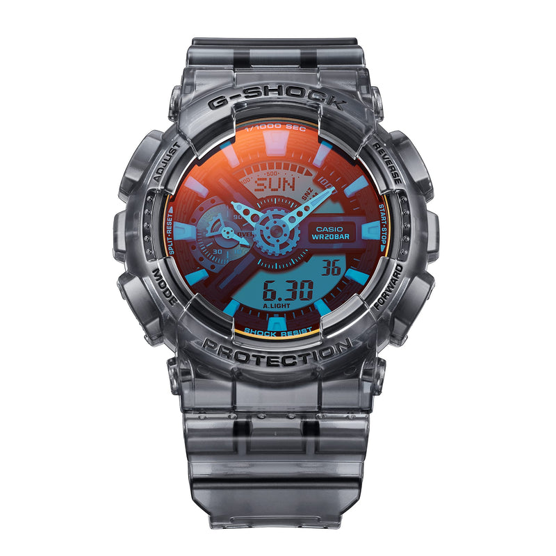 G-Shock Analog Digital Transparent Resin Band Watch GA110TLS-8A