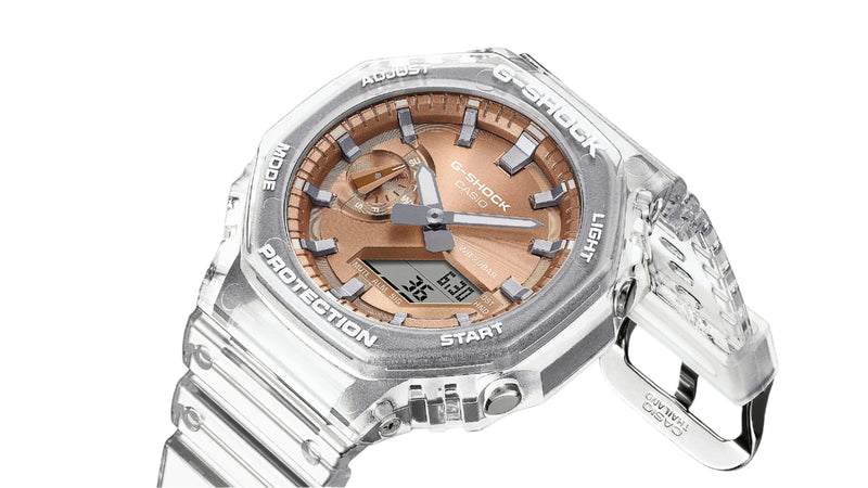 G-Shock Analog Digital 2100 Series Transparent Resin Band Watch GA2100BM-7A5