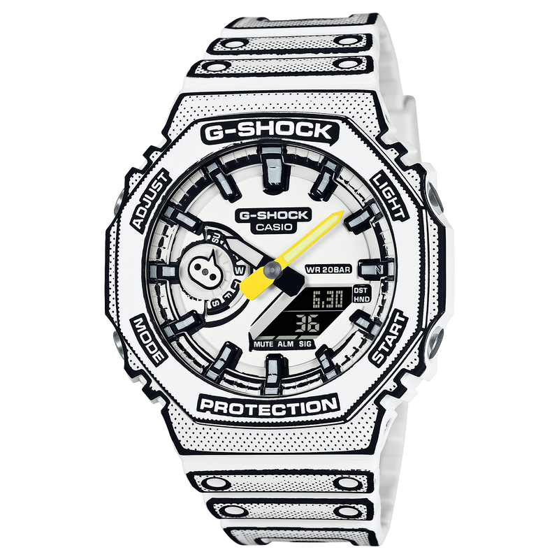 G-Shock 经典黑白树脂表带手表 GA2100MNG-7A