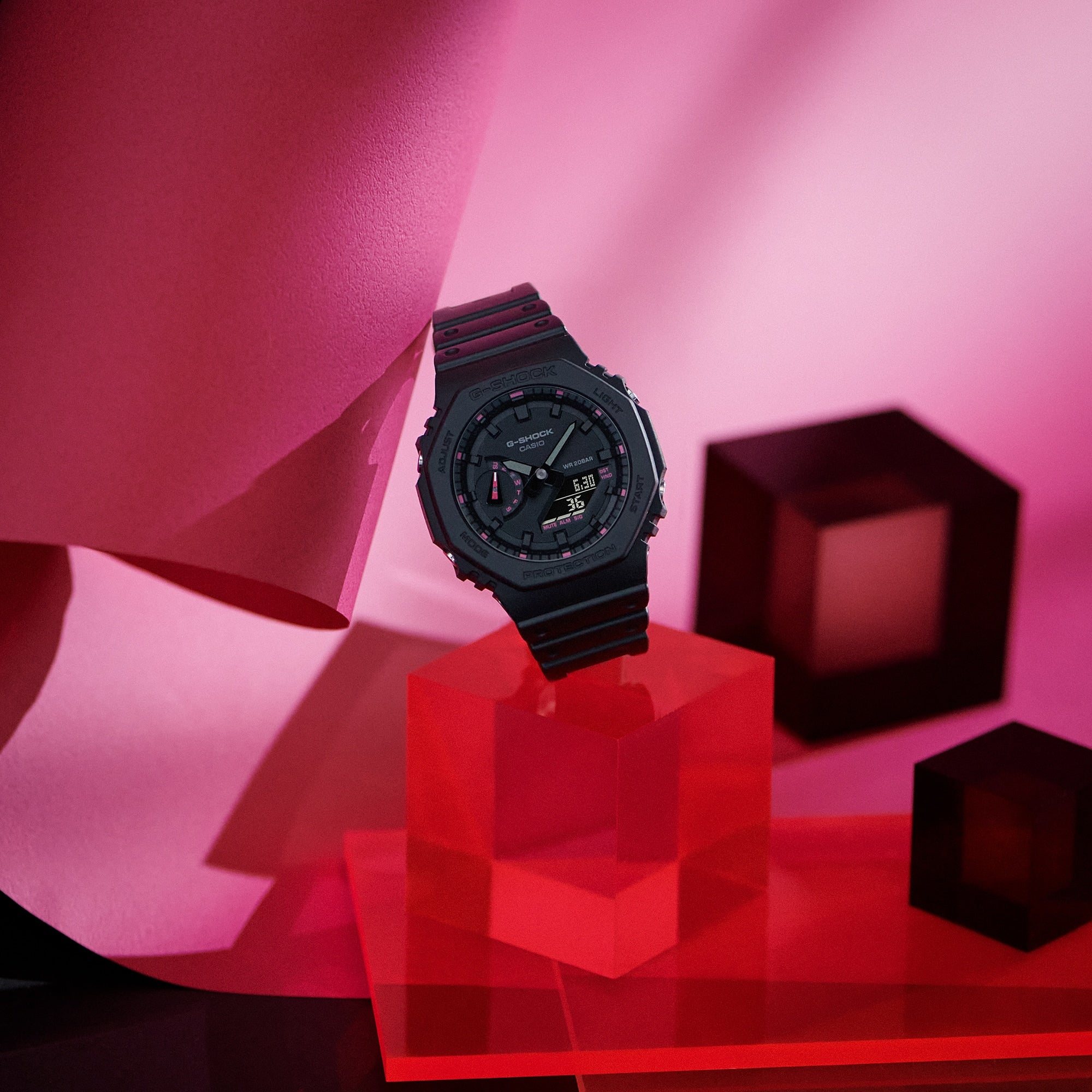 G-Shock Analog Digital DUO Black Resin Band Watch GA2100P-1A