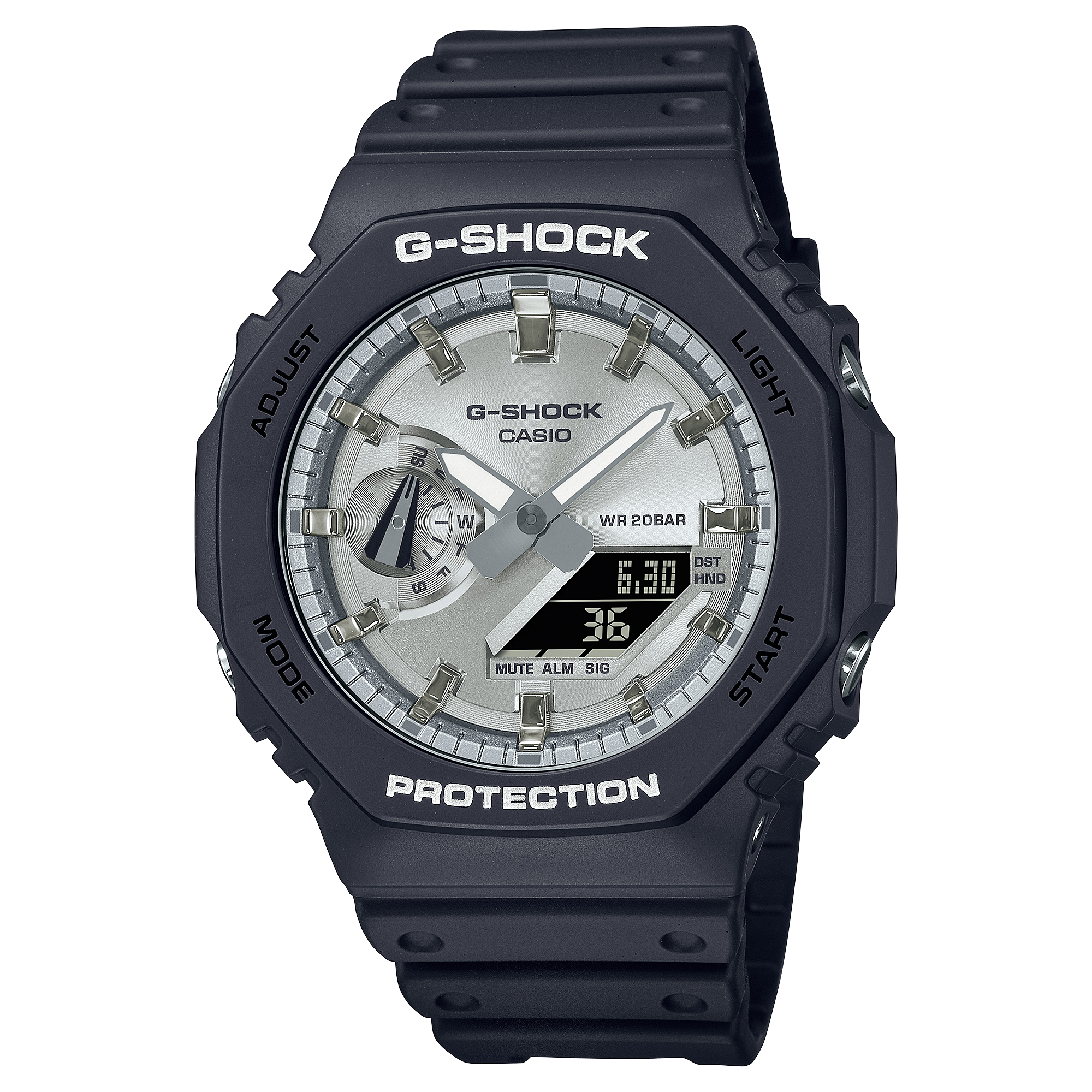 G-Shock Analog Digital Black Resin Band Watch GA2100SB-1A
