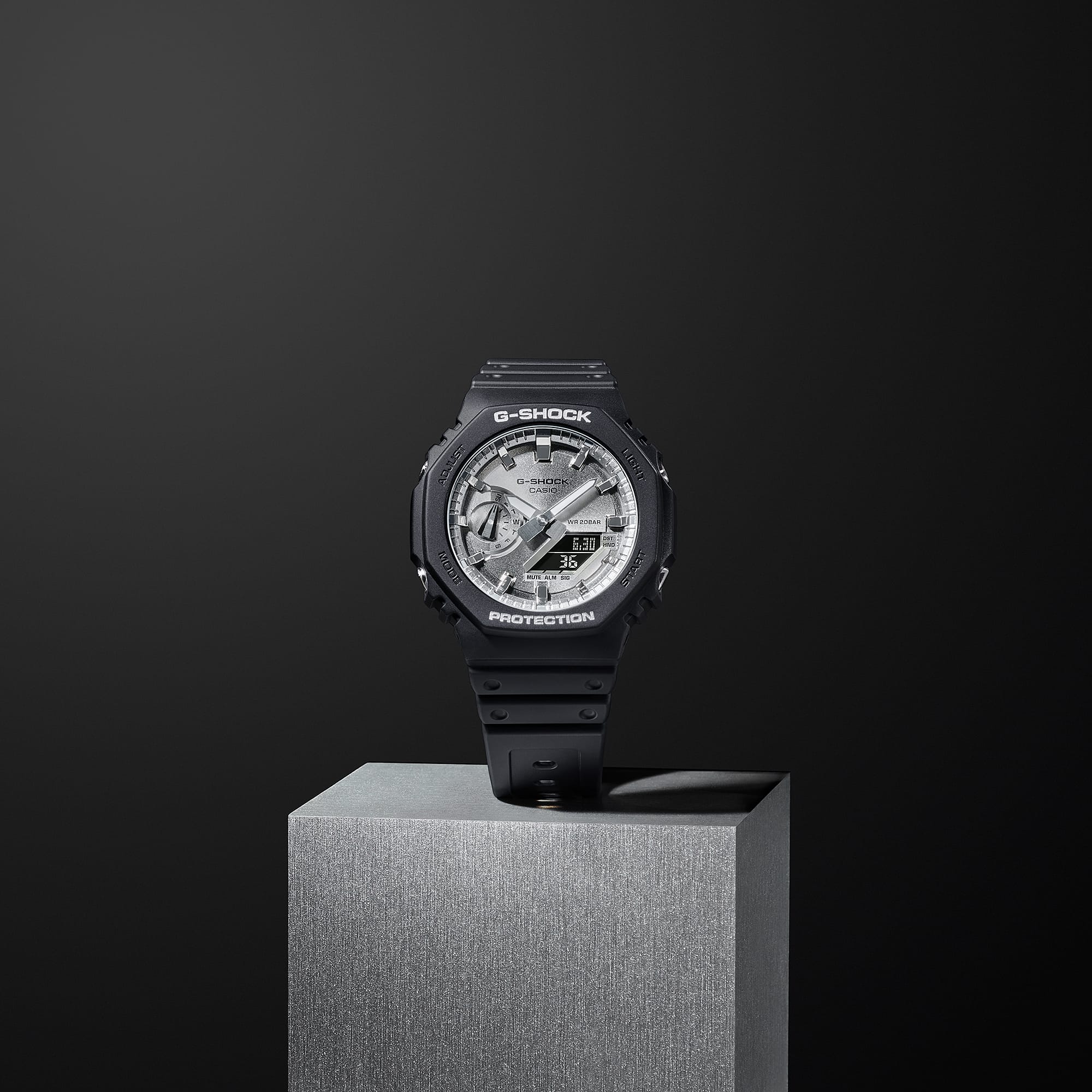 G-Shock Analog Digital Black Resin Band Watch GA2100SB-1A