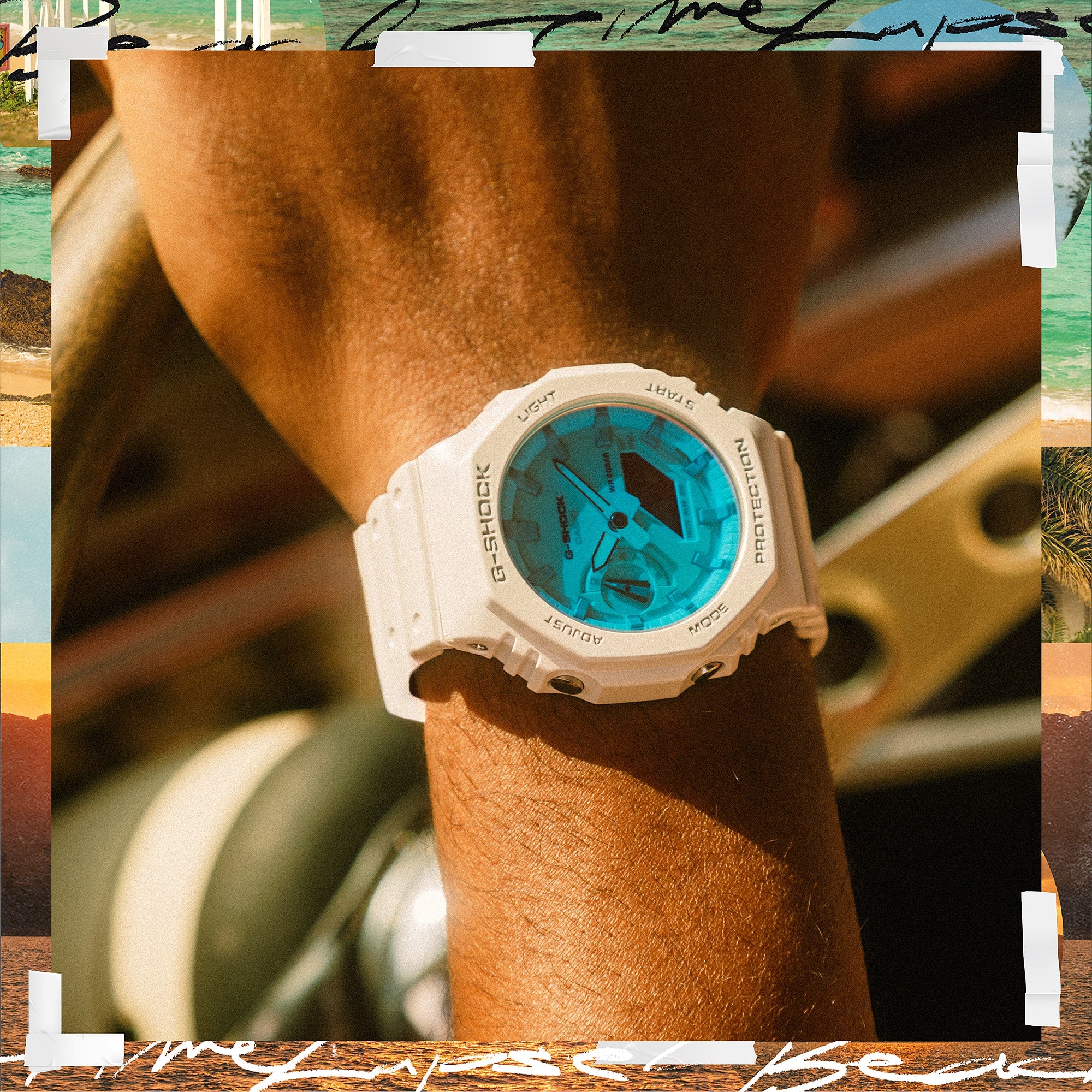 G-Shock Analog Digital White Resin Band Watch GA2100TL-7A