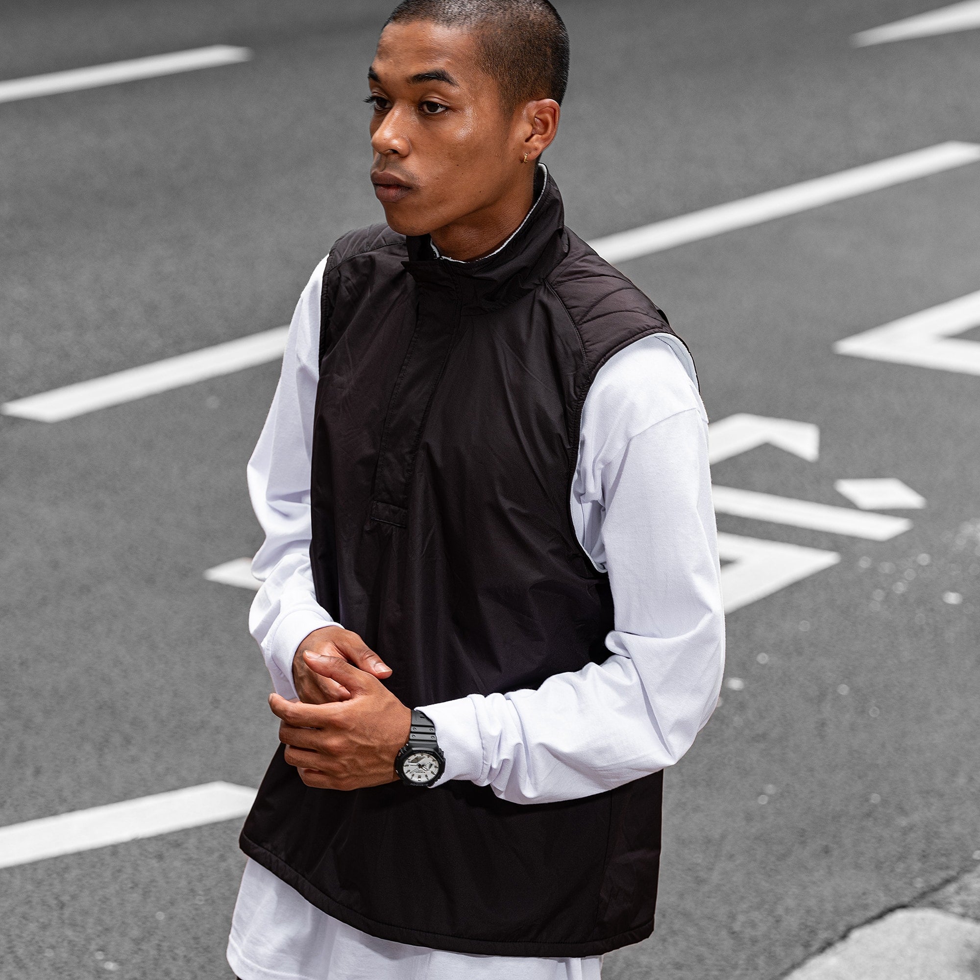 G-Shock Analog Digital White Dial Black Resin Band Watch GA2100WD-1A