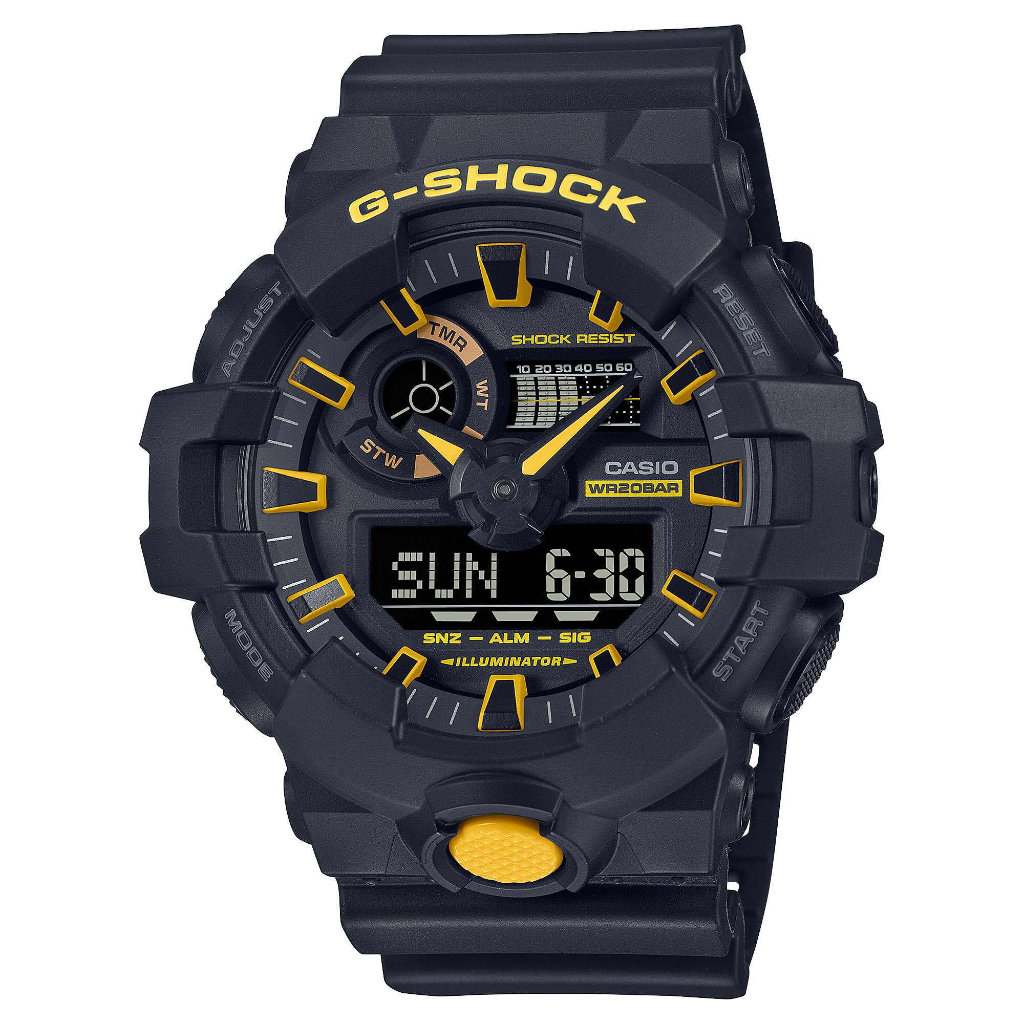 G-Shock Analog Digital Black Dial Resin Band Watch GA700CY-1A