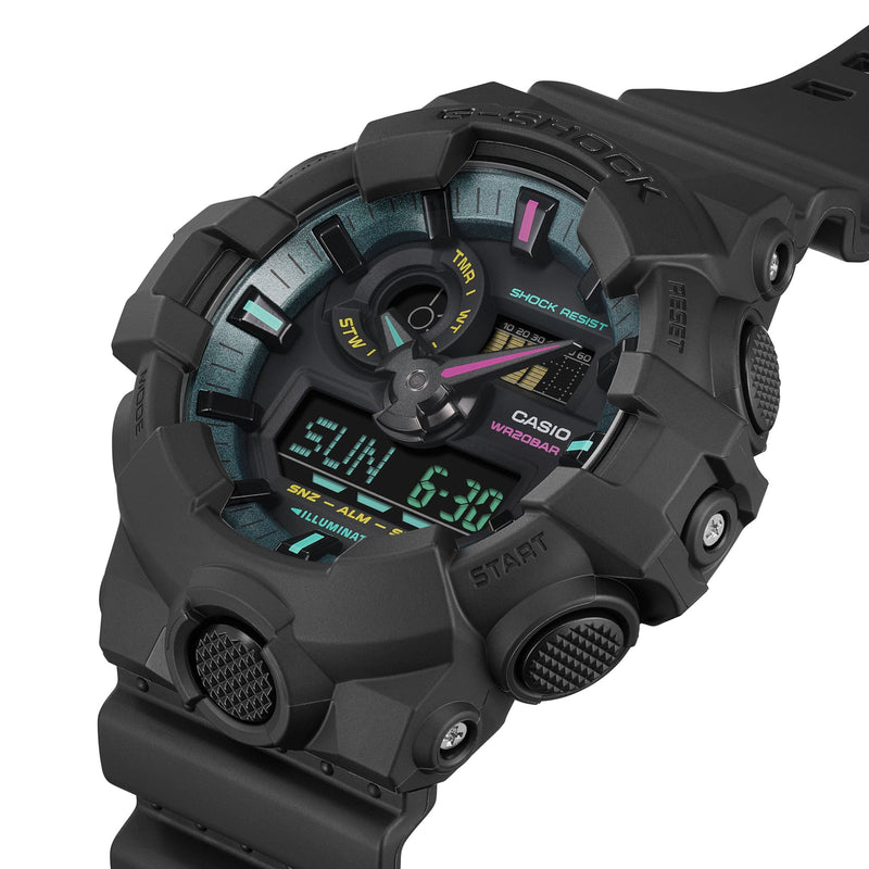 G-Shock 模拟数字黑色树脂表带手表 GA700MF-1A