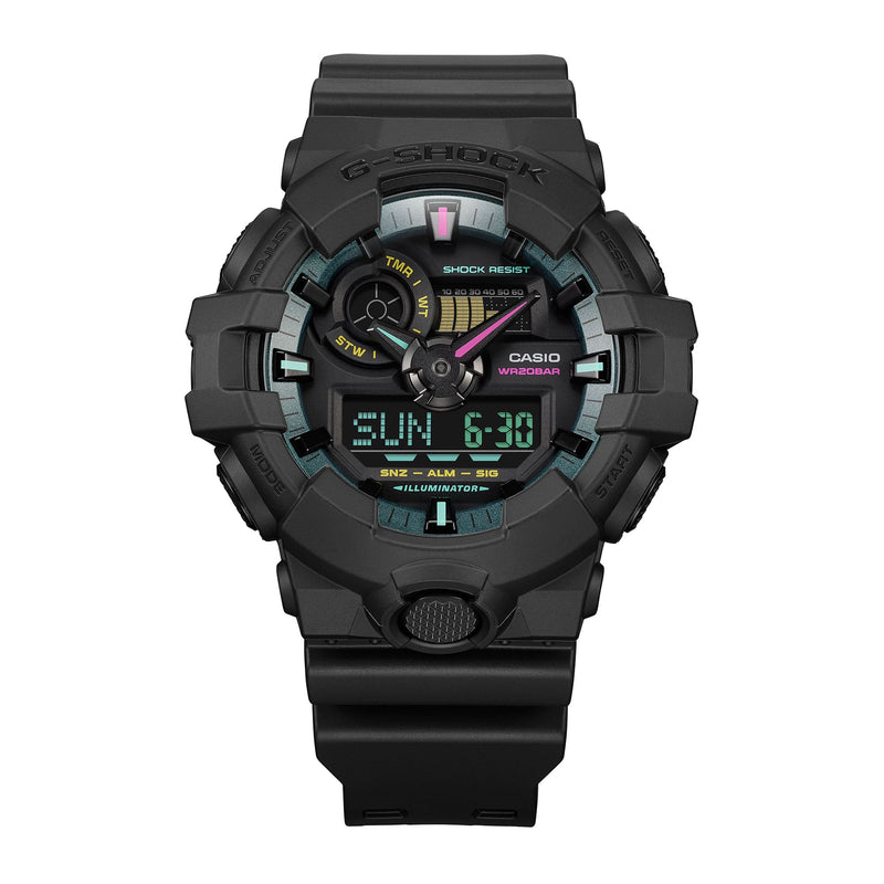 G-Shock 模拟数字黑色树脂表带手表 GA700MF-1A