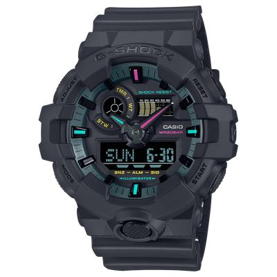 G-Shock 模拟数字黑色树脂表带手表 GA700MF-1A