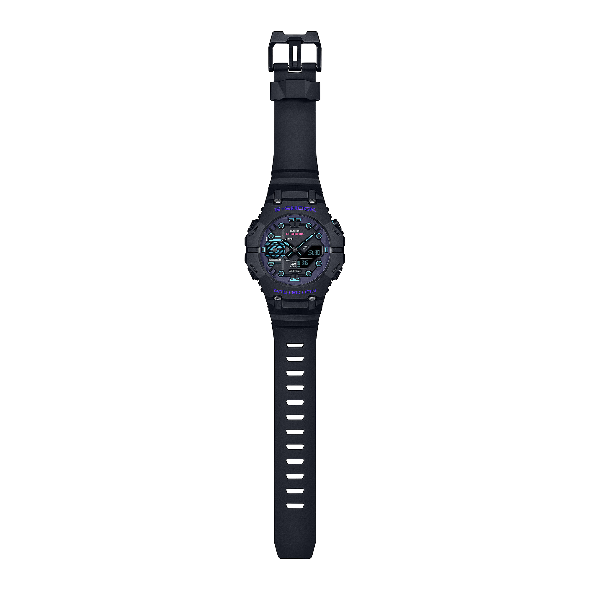 G-Shock Analog Digital DUO Cyberspace Black Resin Band Watch GAB001CBR-1A