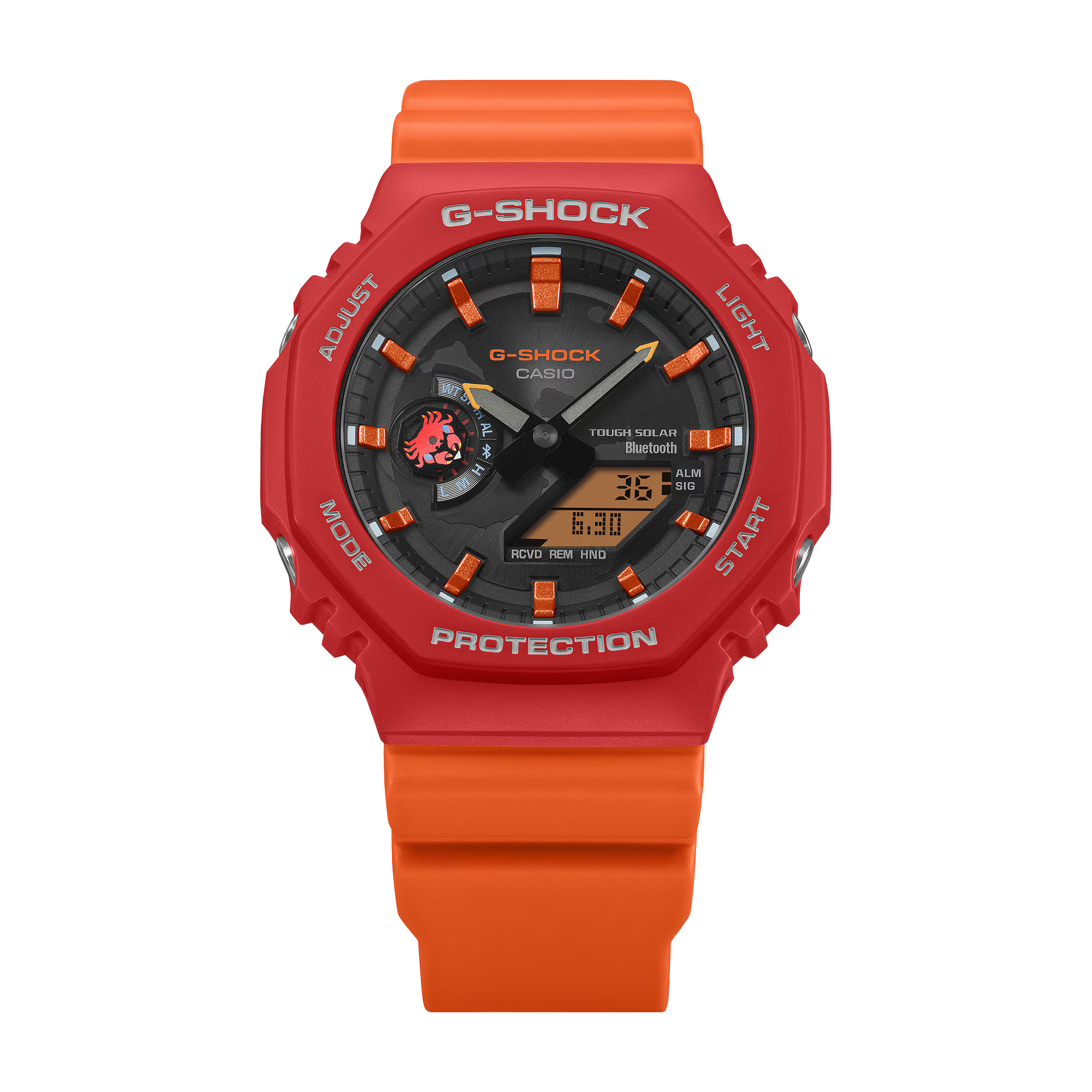 G-Shock Charles Darwin Foundation Red and Orange Watch GAB2100DF-4A