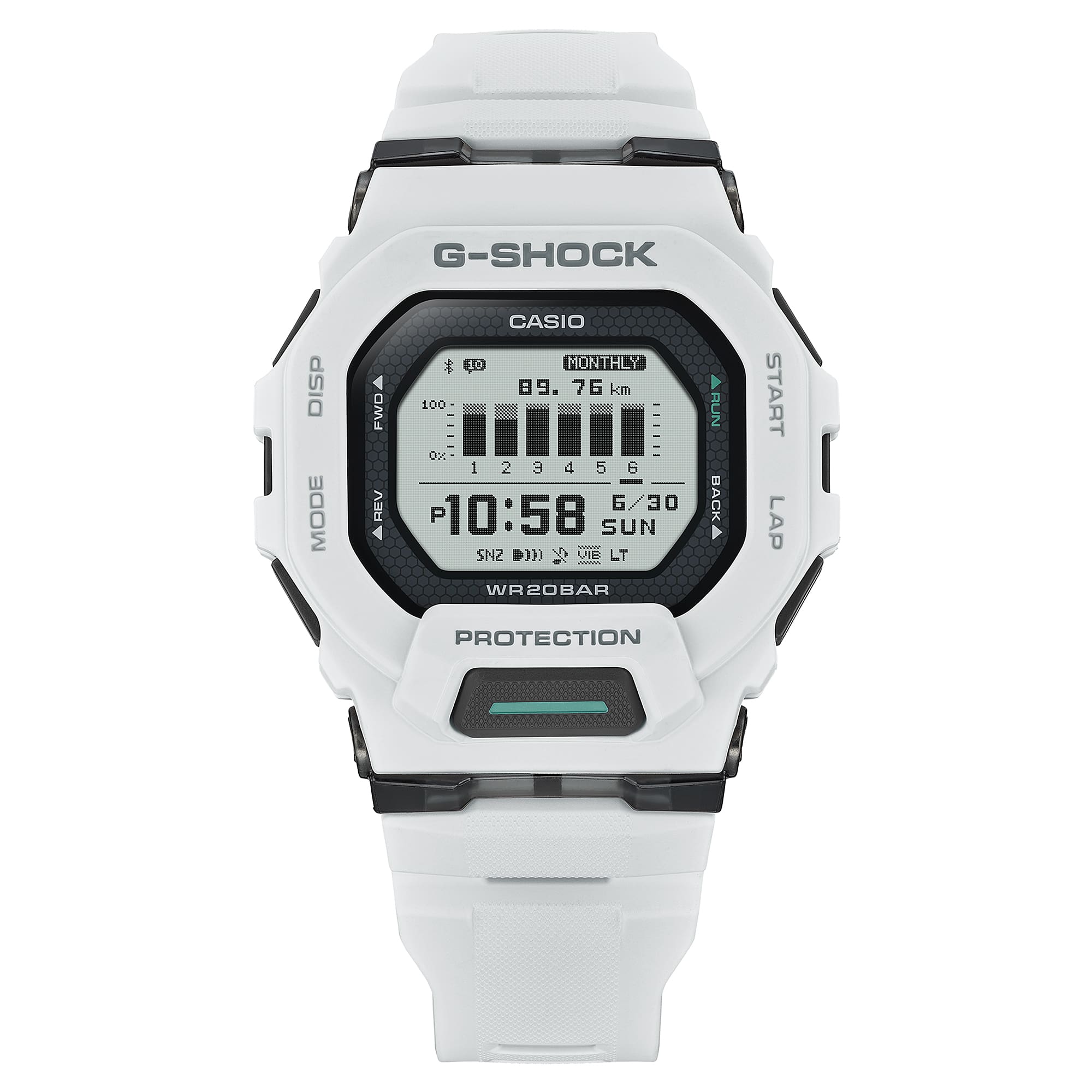G-Shock Digital Squad White Resin Band Watch GBD200-7D