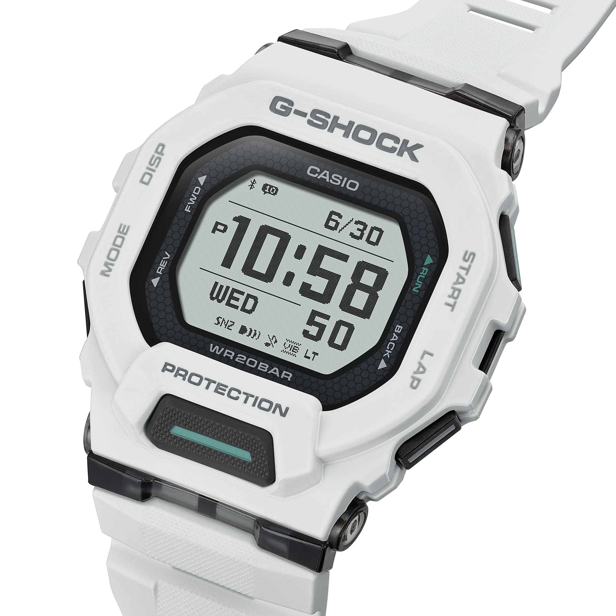 G-Shock Digital Squad White Resin Band Watch GBD200-7D