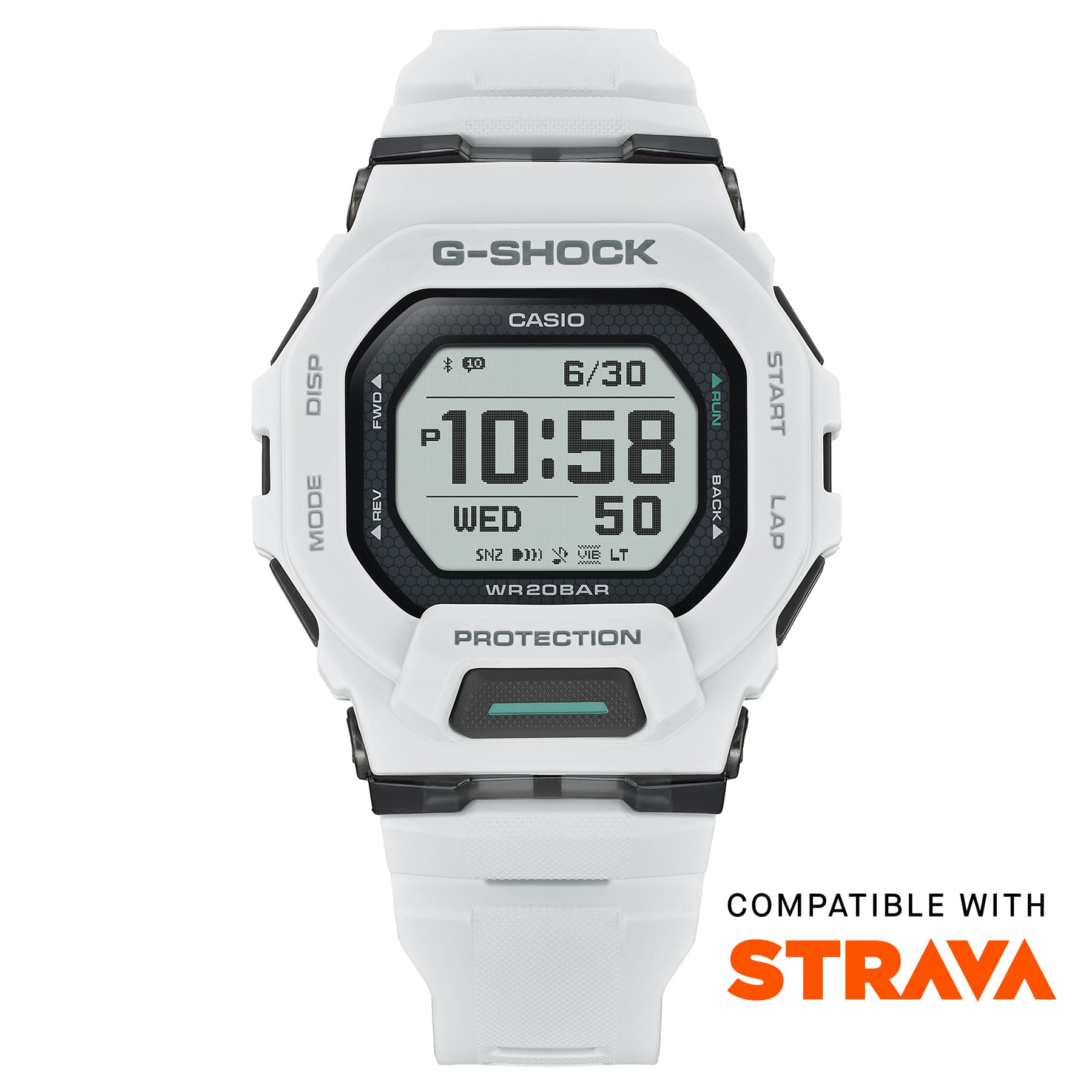 G-Shock Digital Squad White Resin Band Watch GBD200-7D