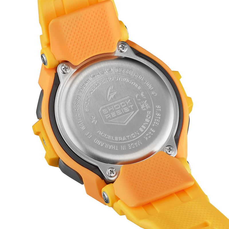 G-Shock G-Squad Yellow Resin Band Watch GBD300-9D