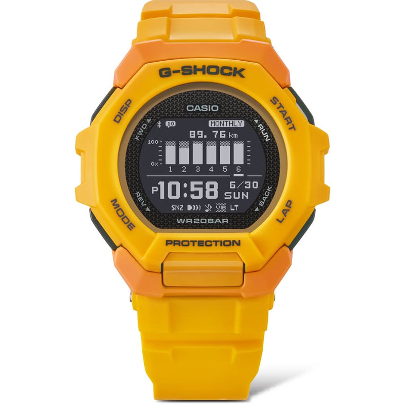 G-Shock G-Squad Yellow Resin Band Watch GBD300-9D