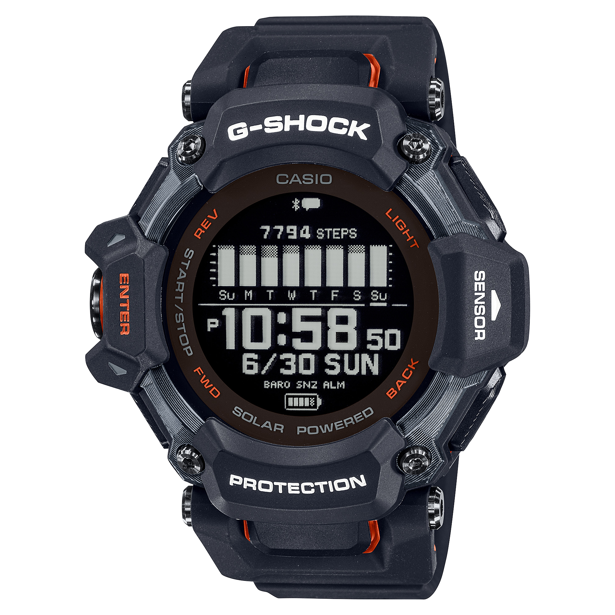 G-Shock Smart Heart Rate Black Resin Strap Watch GBDH2000-1A