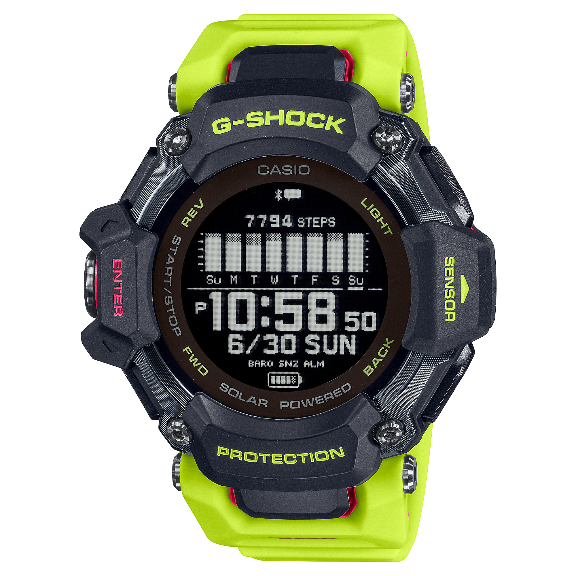 G-Shock Smart Heart Rate Green Resin Strap Watch GBDH2000-1A9