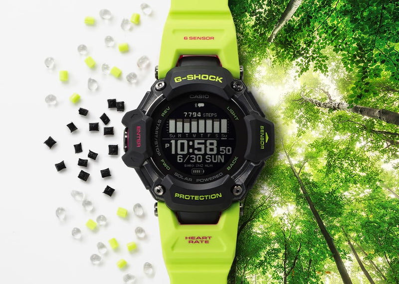 G-Shock Smart Heart Rate Green Resin Strap Watch GBDH2000-1A9