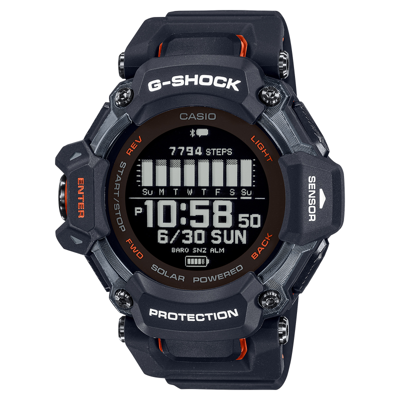 G Shock Smart Heart Rate Black Resin Strap Watch GBDH2000 1A Watch Direct