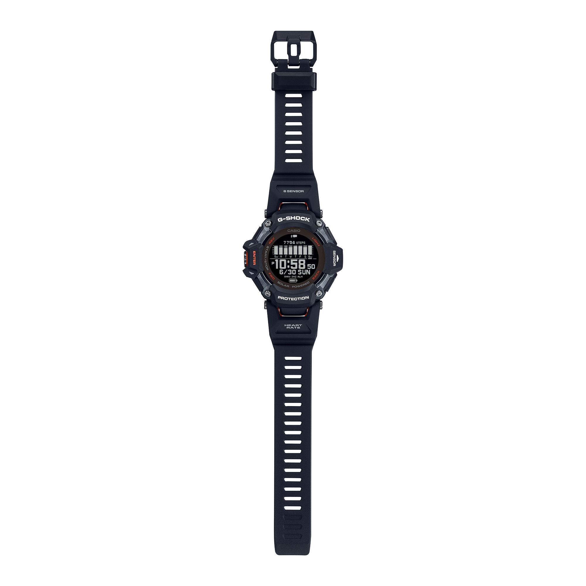 G-Shock Smart Heart Rate Black Resin Strap Watch GBDH2000-1A