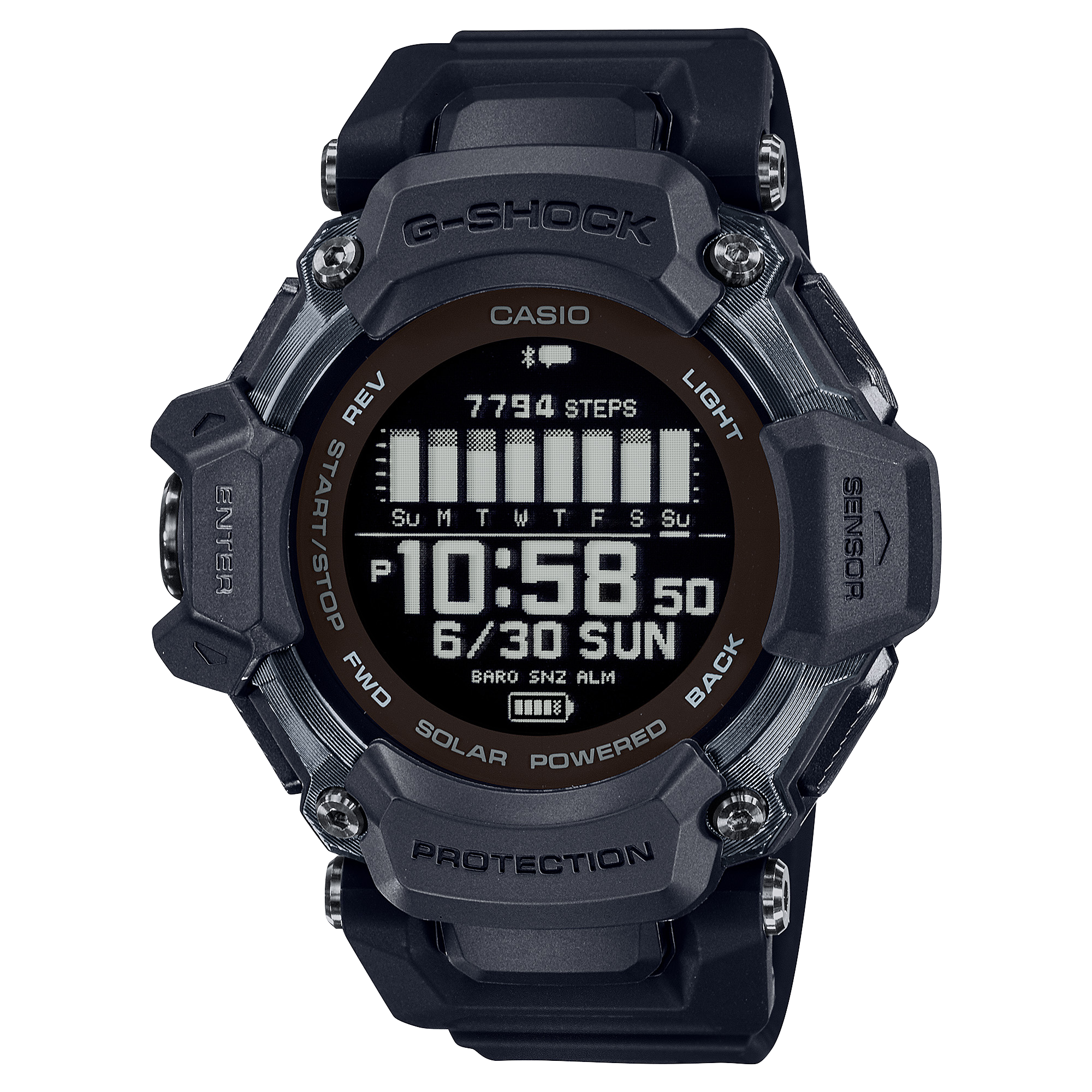 G-Shock Smart Heart Rate Black Resin Strap Watch GBDH2000-1B
