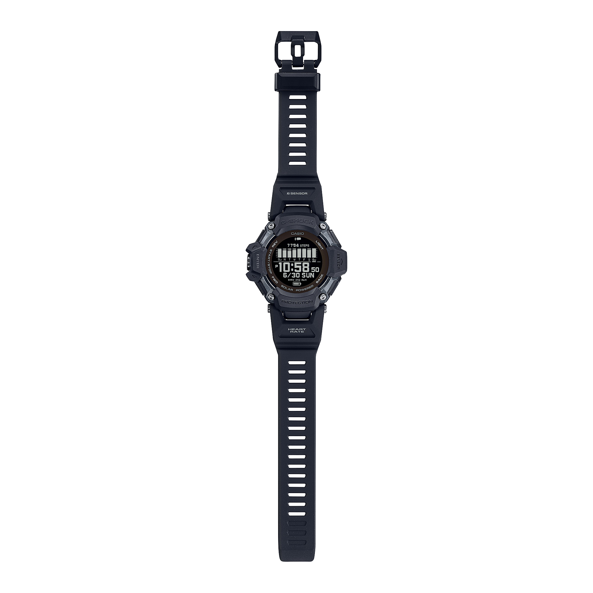 G-Shock Smart Heart Rate Black Resin Strap Watch GBDH2000-1B